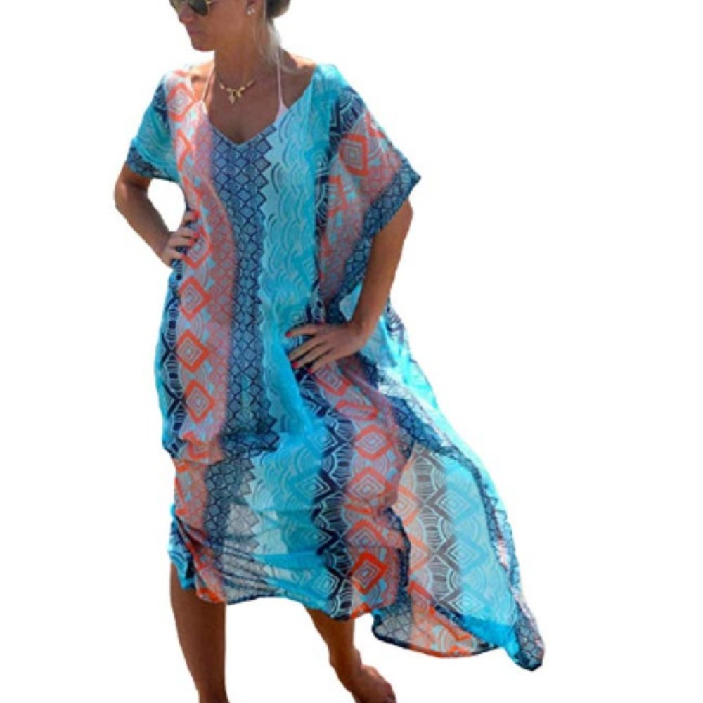 Women's Swimwear Turkish Kaftans Swimsuit Cover up